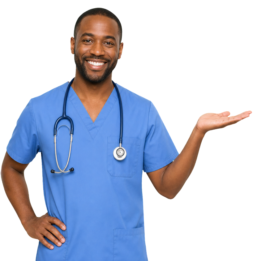 Altair Home Health male nurse ready to discuss personalized care